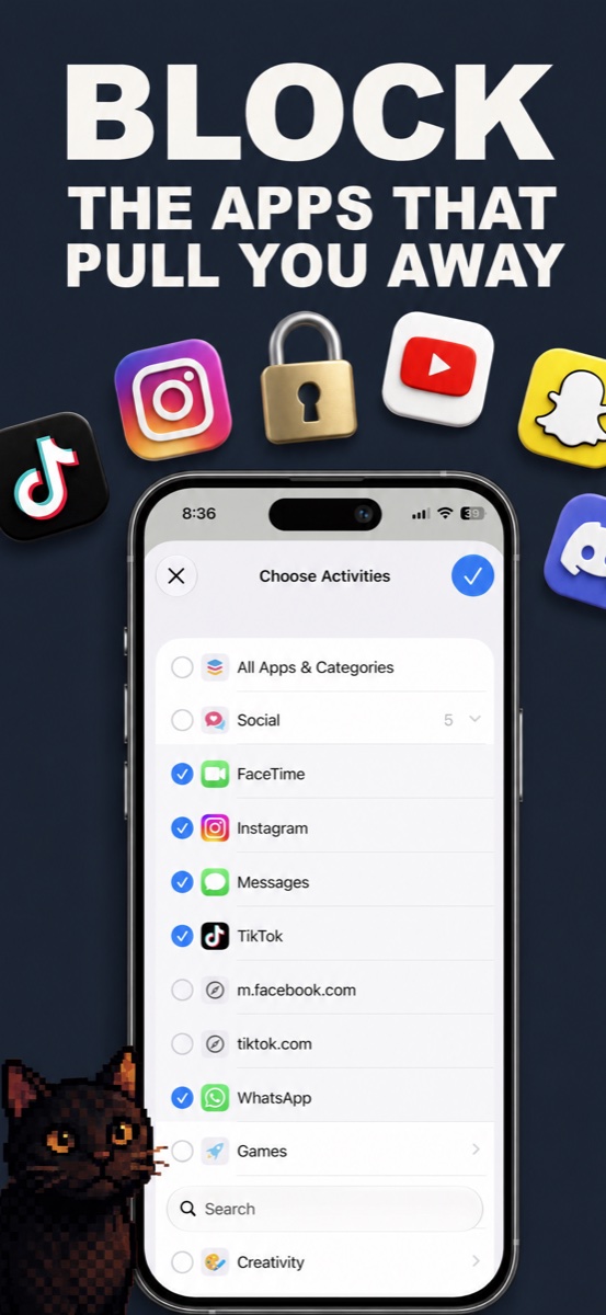 Mewmentum app-blocking setup