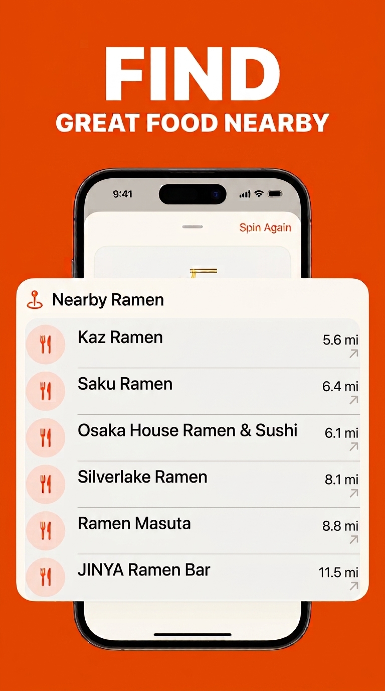 Picky Eater nearby restaurant promotion shown in full