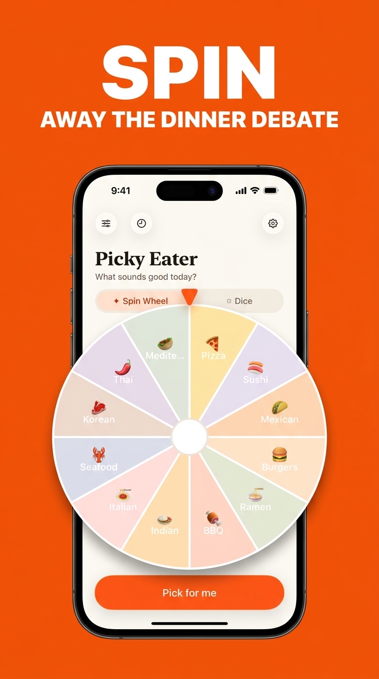 Picky Eater spin wheel promotion shown in full